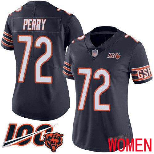 Chicago Bears Limited Navy Blue Women William Perry Home Jersey NFL Football 72 100th Season